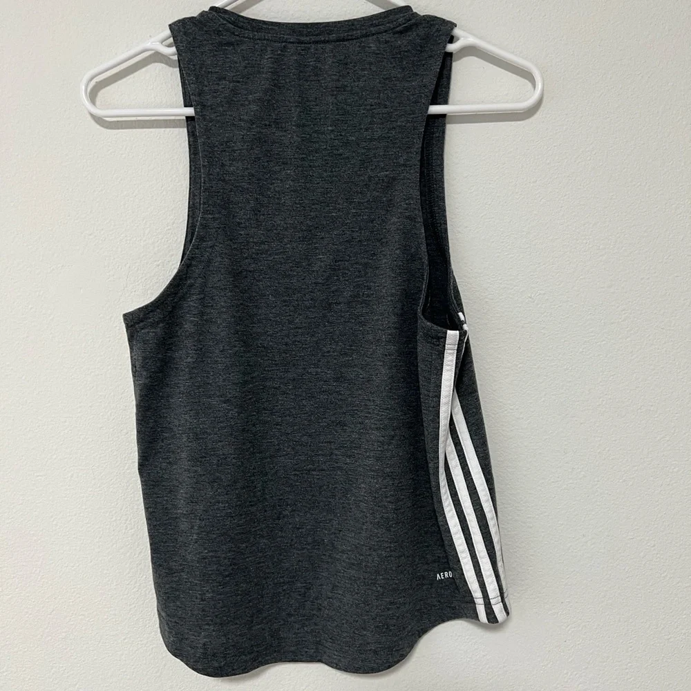 Adidas Women’s Gray PrimeGreen AEROREADY Active Training Tank - Picture 4 of 7